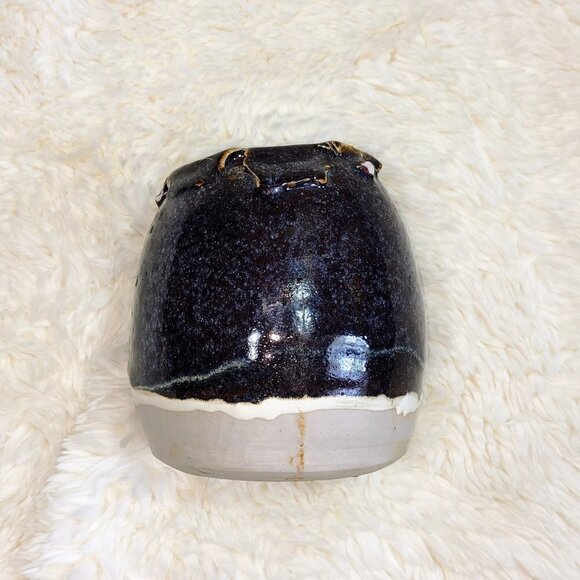 Handmade Ceramic Glazed Vase Tumbler Decor Signed by Artist - Picture 9 of 9